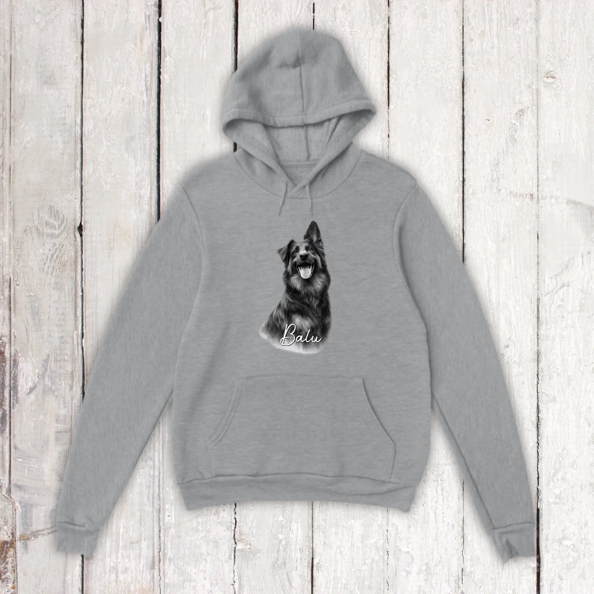Personalisierter Hoodie RETRO Hundefoto mit Name | Personalize Palace