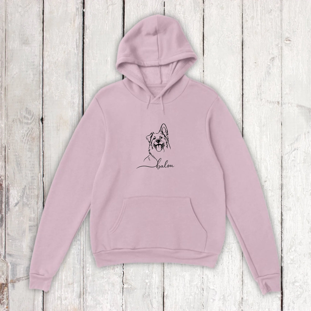 Personalisiertes T-Shirt Linie Porträt von deinem Hund mit Name | Personalize Palace
