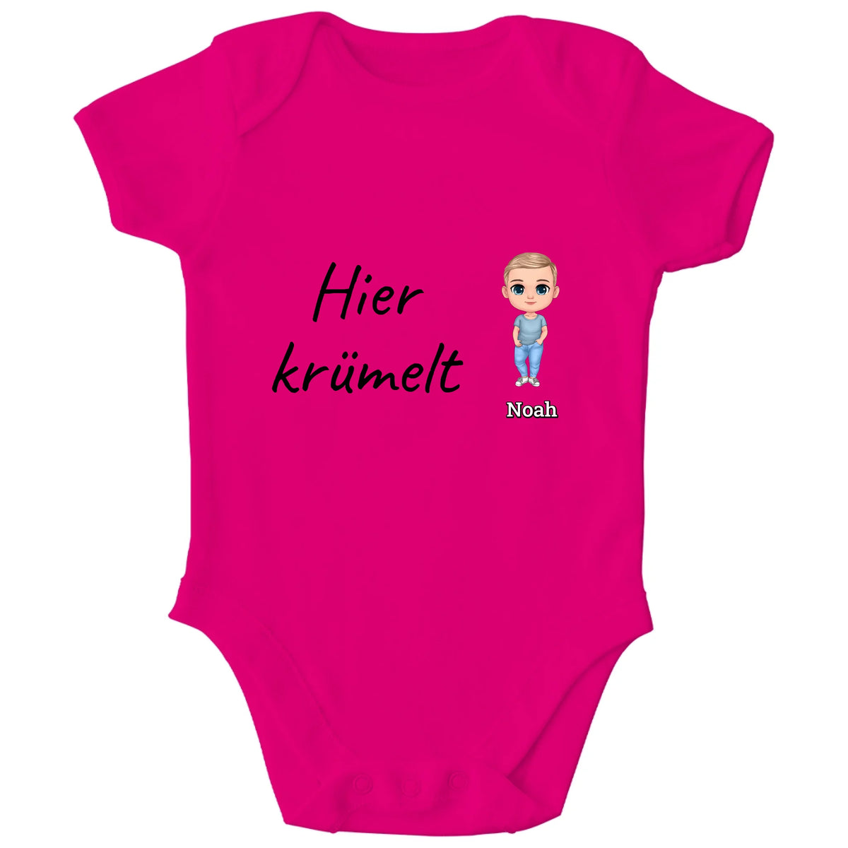 front_Fuchsia_Kinder Bio Body Strampler_Platzhalter_TIB_mockup