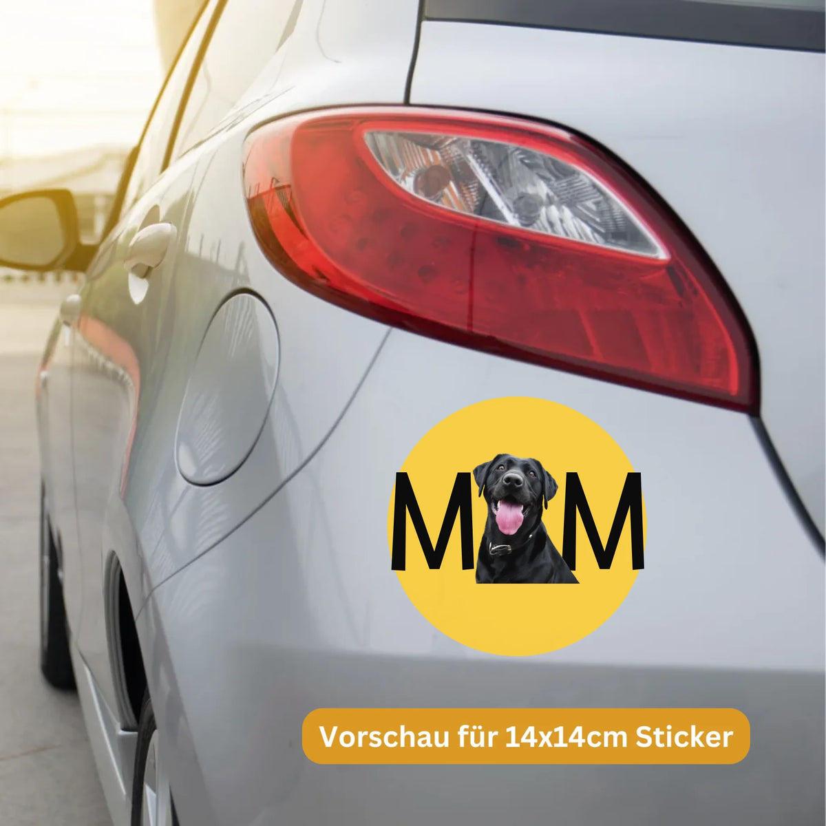 DOG MOM mit Foto und Text - Individueller Autoaufkleber | Personalize Palace
