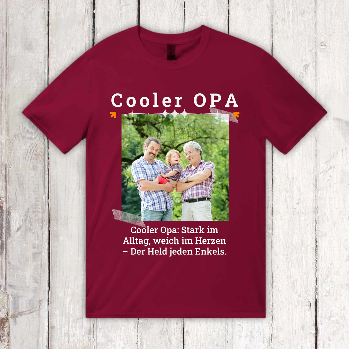 Personalisiertes T-Shirt Coole Oma mit Foto, Name und Text