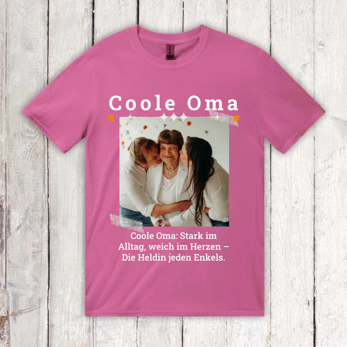 Personalisiertes T-Shirt Coole Oma mit Foto, Name und Text | Personalize Palace