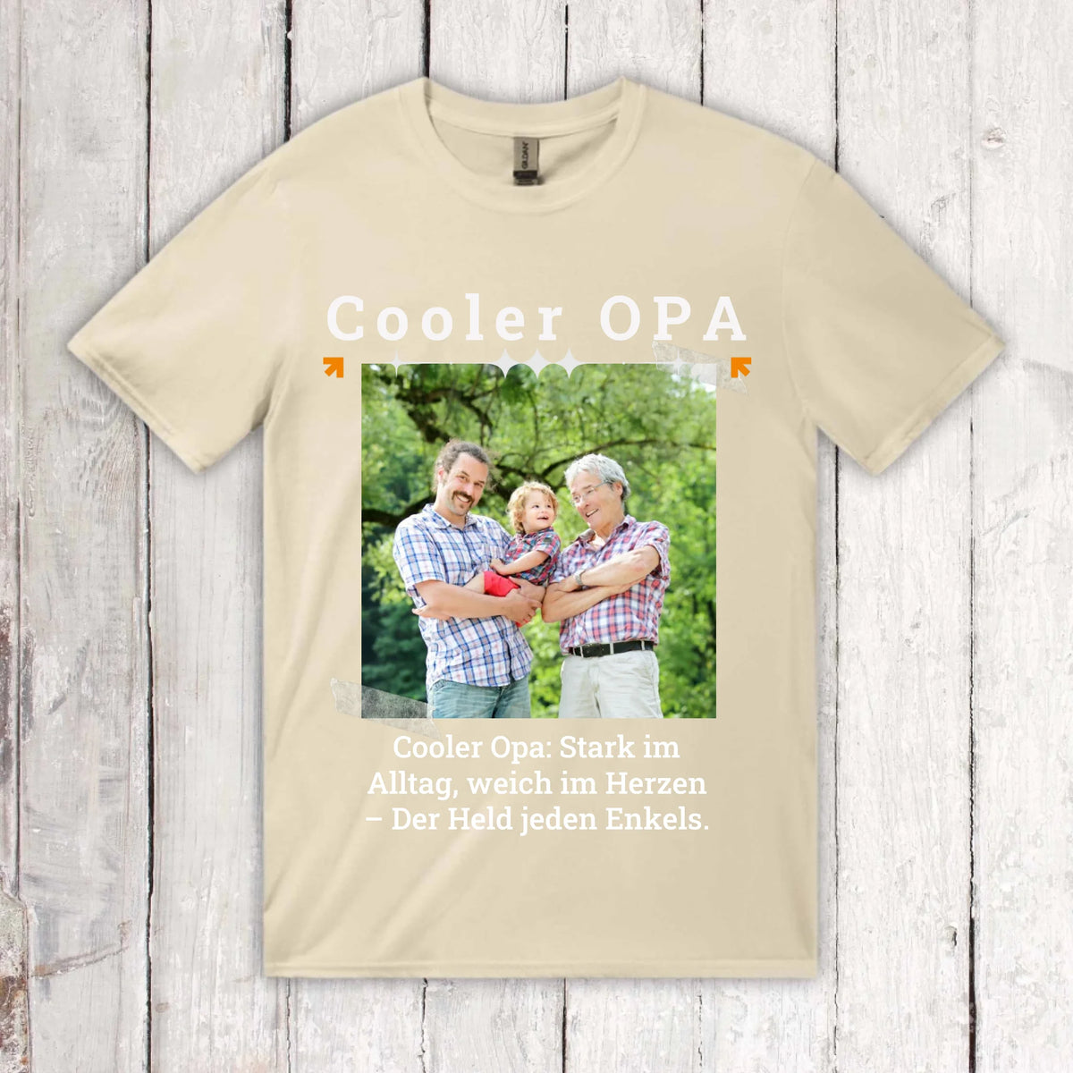 Personalisiertes T-Shirt Cooler OPA mit Foto, Name und Text | Personalize Palace