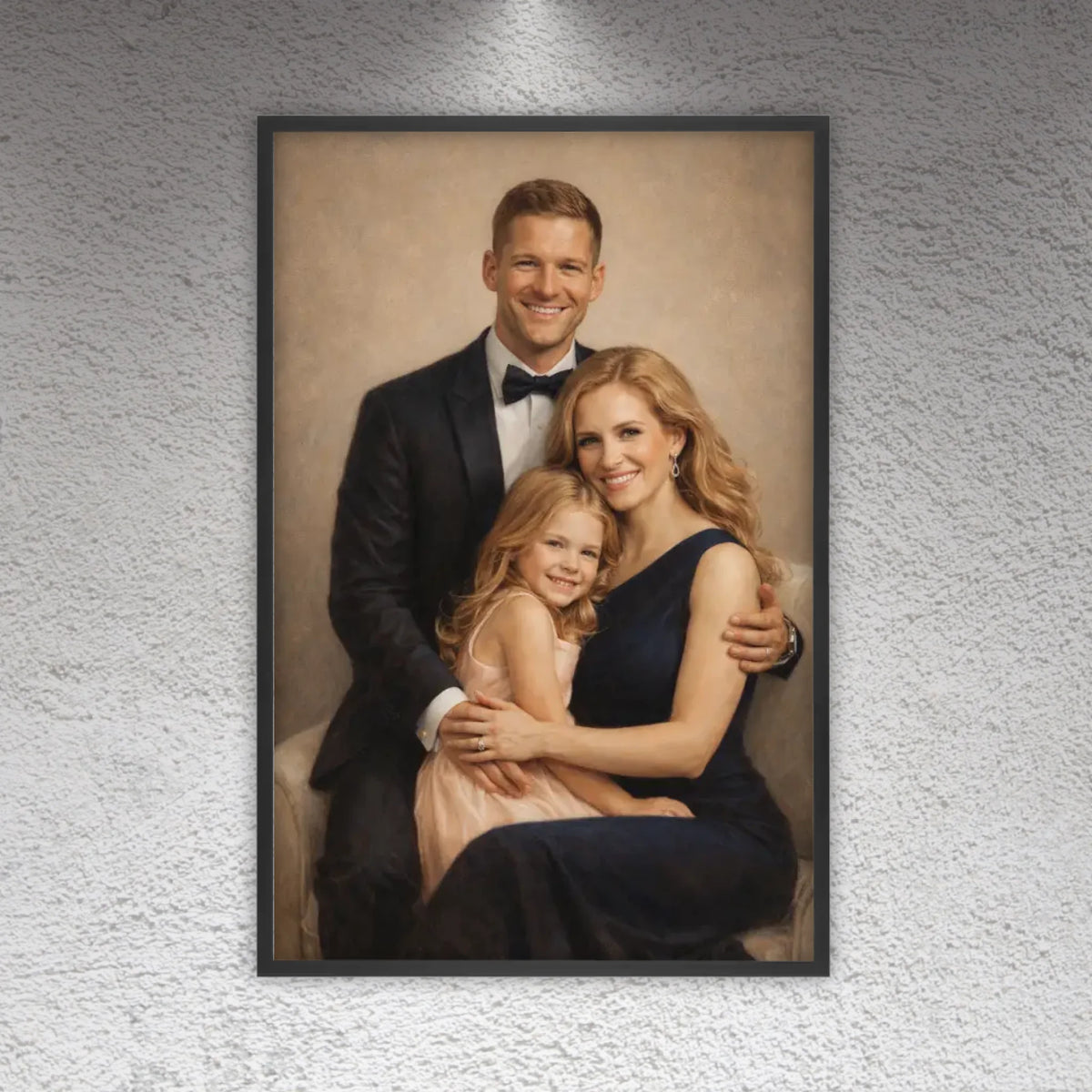 Personalisiertes Ölgemälde vom Foto – Elegantes Familienporträt | Personalize Palace