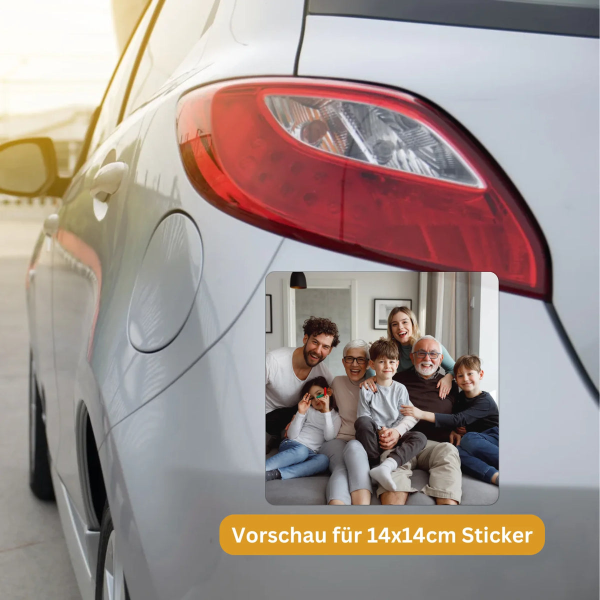Familie als Cartoon und Zeichentrick Aufkleber-individueller Sticker oder Autoaufkleber | Personalize Palace