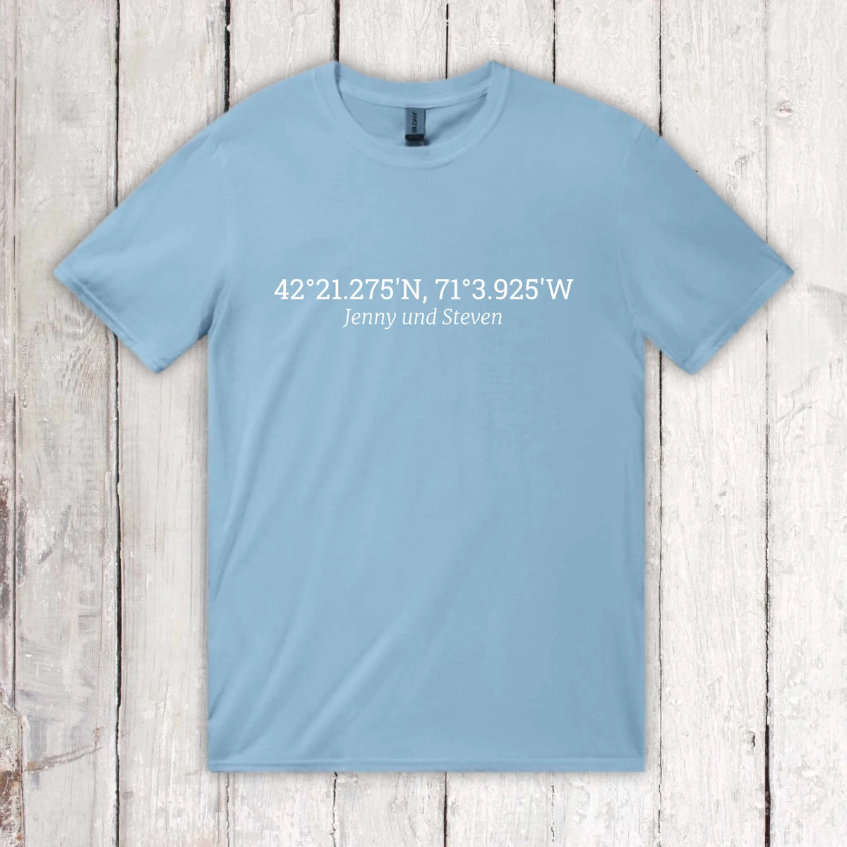 eure gemeinsamen Koordinaten - individuelles T-Shirt | Personalize Palace