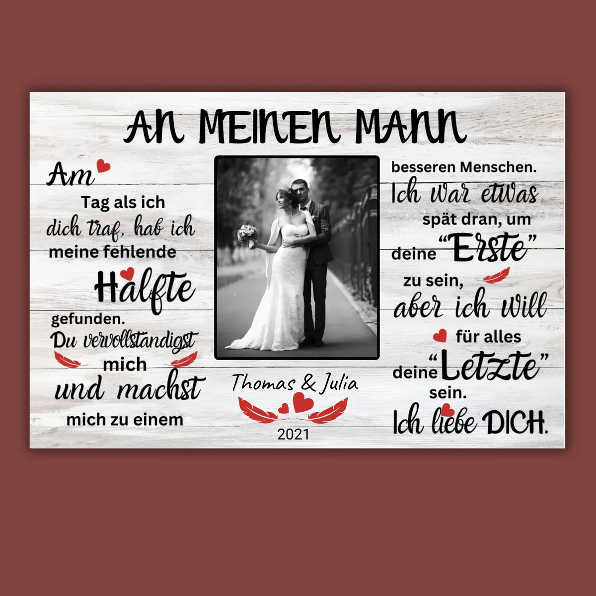Foto Buchstaben - individuelle Fotoleinwand