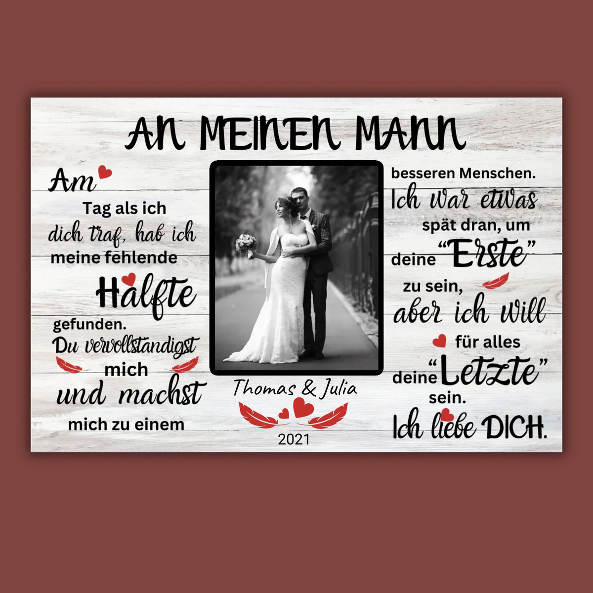 Foto Buchstaben - individuelle Fotoleinwand