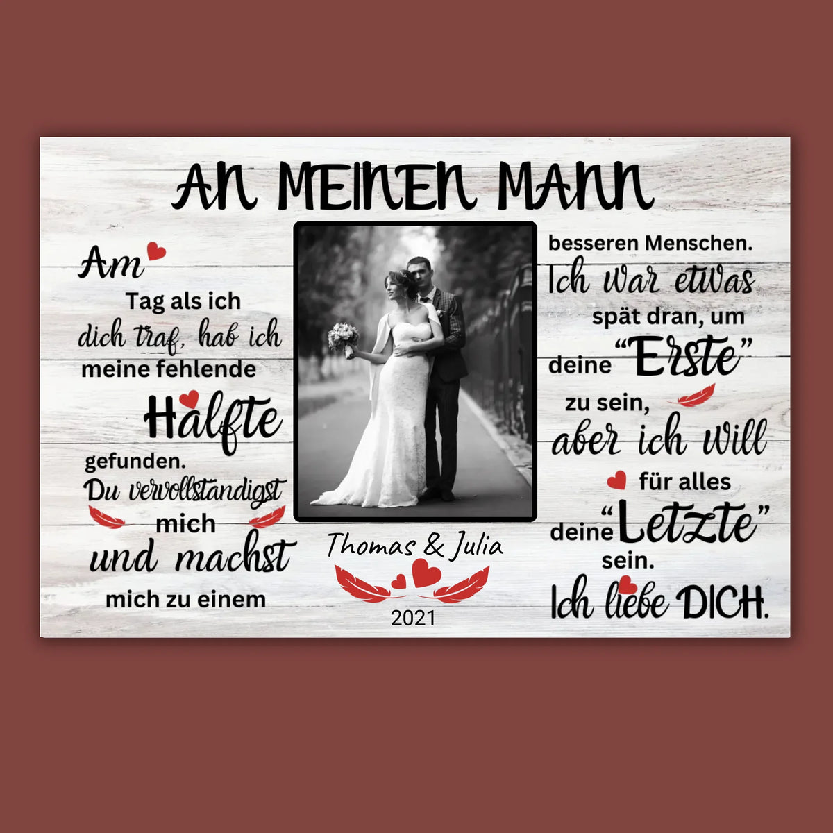 Foto Buchstaben - individuelle Fotoleinwand