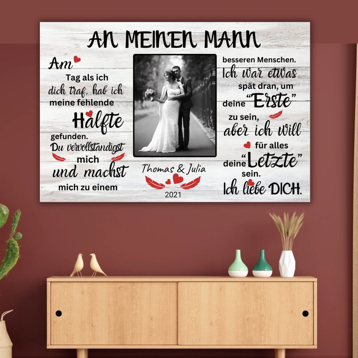 Mein Happy End (an sie oder ihn) - Paar-Leinwand