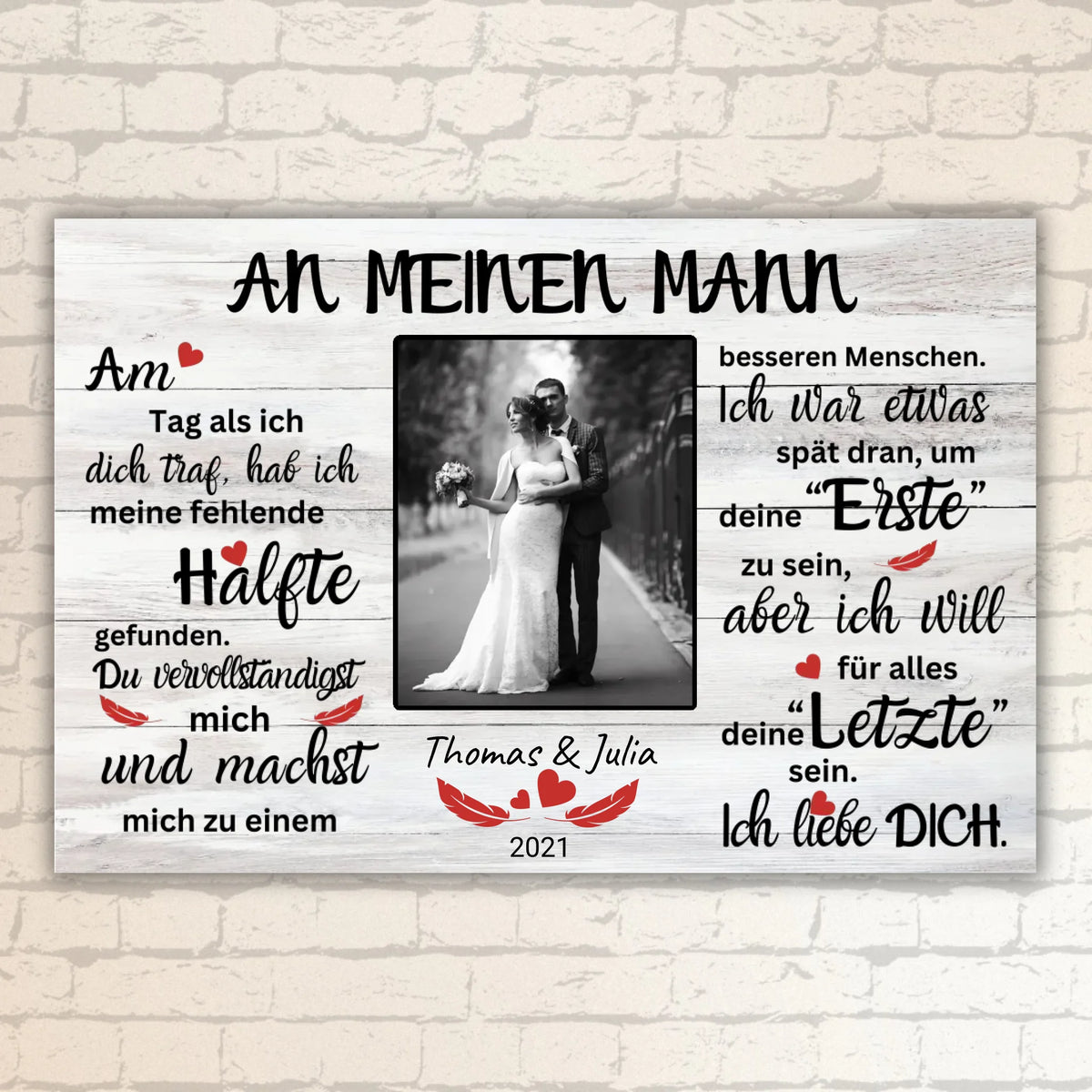 Foto Buchstaben - individuelle Fotoleinwand