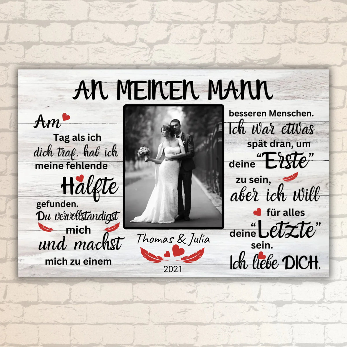 Mein Happy End (an sie oder ihn) - Paar-Leinwand