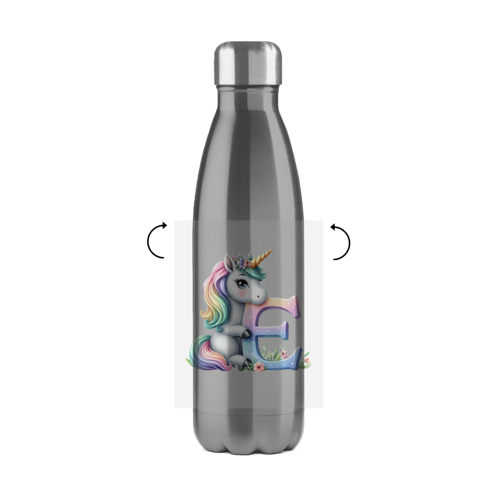 Personalisierte Tasse: Schultrinkflasche "Einhorn" aus Edelstahl - individuelle Thermoflasche | Personalize Palace
