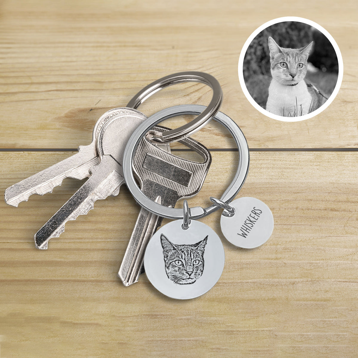 Personalisierter Schmuck: Personalisierter Haustier-Charm-Schlüsselanhänger | Personalize Palace