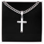 Personalisierter Schmuck: Graviertes Stahl-Kreuz - individuelle Halskette | Personalize Palace