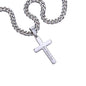 Personalisierter Schmuck: Graviertes Stahl-Kreuz - individuelle Halskette | Personalize Palace