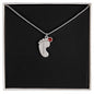 Personalisierter Schmuck: Baby Fußabdruck Halskette mit Gravur - individuelles Geschenk zur Geburt | Personalize Palace
