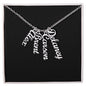 Necklace with up to 4 children's names - Personalized name necklace 