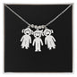 Children's necklace with up to 4 names - personalized gift for a newborn 