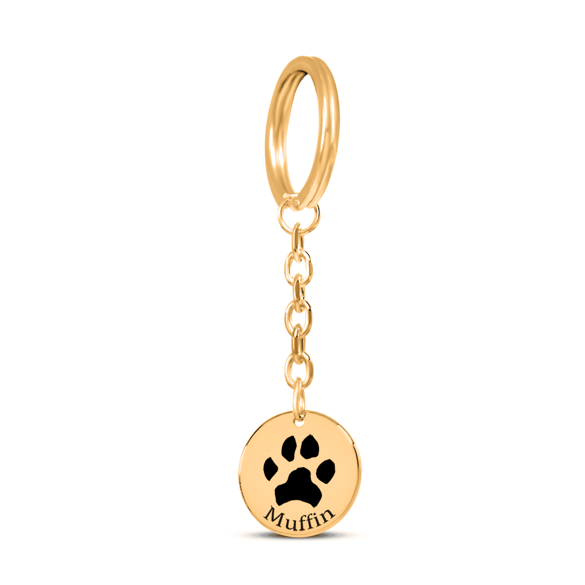 Personalisierter Schmuck: Personalisierter Schlüsselanhänger mit Pfotenabdruck und Name – Einzigartiges Geschenk für Haustierbesitzer | Personalize Palace