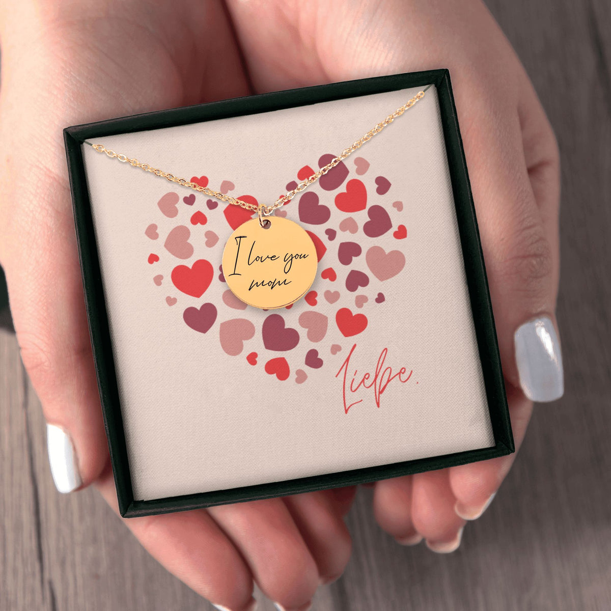 Personalisierter Schmuck: handschriftlich geschriebene Botschaft graviert auf deiner besonderen Halskette für verliebte Paare | Personalize Palace
