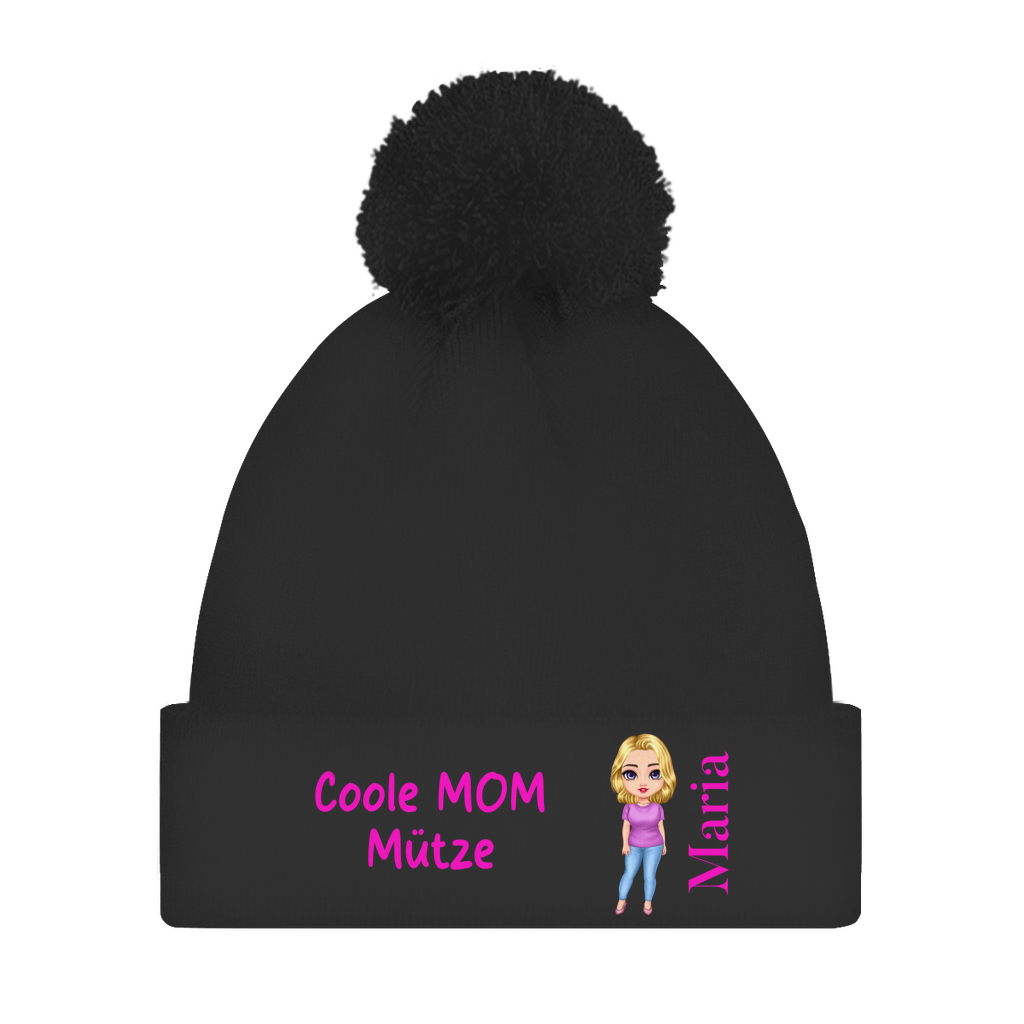 Coole Mom Mütze - individuelle Bommelmütze | Personalize Palace