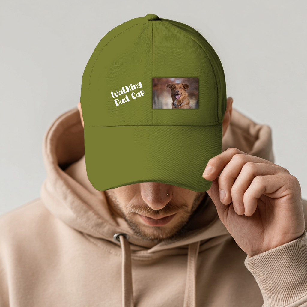 Personalisiertes Cappy: Walking Dad Cap mit Foto und Text - individuelles Cappy | Personalize Palace