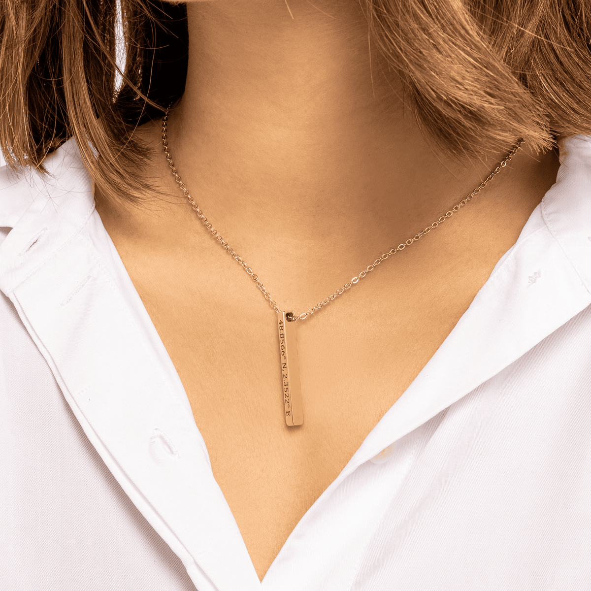 Personalisierter Schmuck: Personalisierte Koordinaten-Halskette – Verewige Besondere Orte & Momente | Silber, Gold & Roségold | Personalize Palace