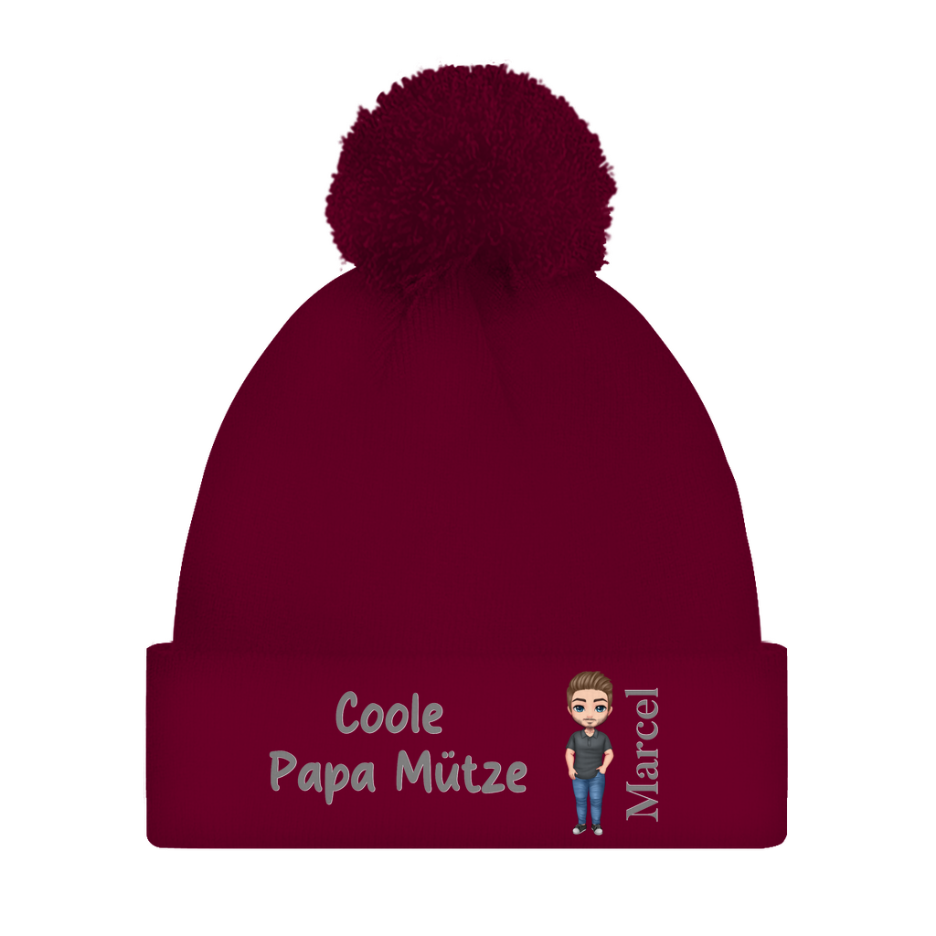 Personalisierte Mütze: Coole Dad Mütze - individuelle Bommelmütze | Personalize Palace