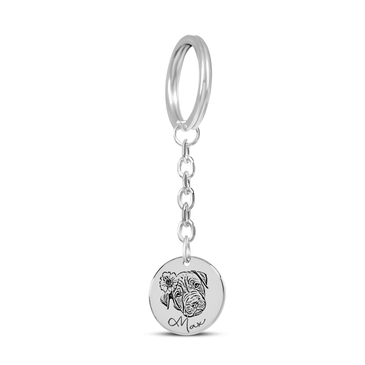 Personalisierter Schmuck: Hunde Foto Schlüsselanhänger | Personalize Palace